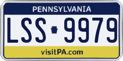 PA license plate LSS9979