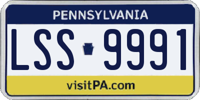 PA license plate LSS9991