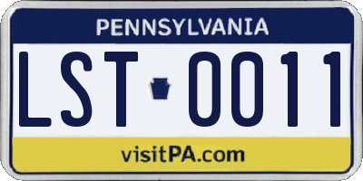 PA license plate LST0011