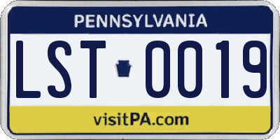 PA license plate LST0019