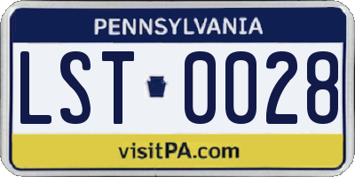 PA license plate LST0028