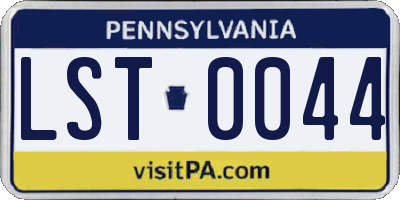 PA license plate LST0044