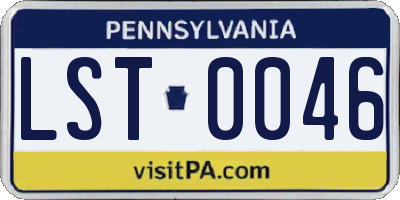 PA license plate LST0046