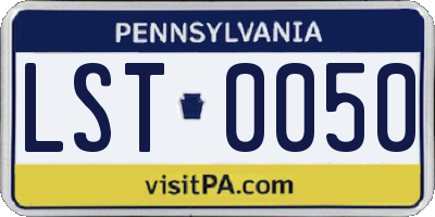 PA license plate LST0050