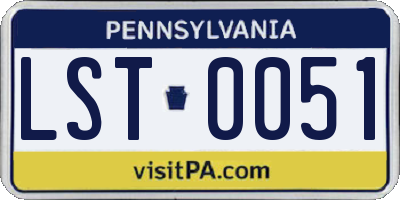 PA license plate LST0051