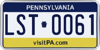 PA license plate LST0061