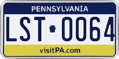 PA license plate LST0064