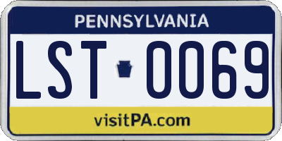 PA license plate LST0069