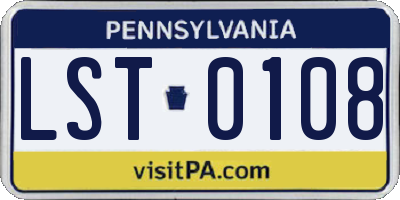 PA license plate LST0108