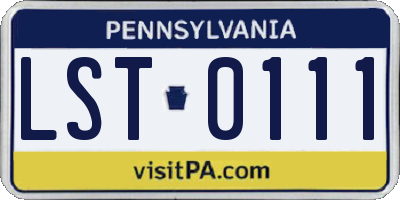PA license plate LST0111