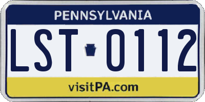 PA license plate LST0112