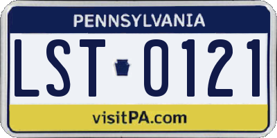 PA license plate LST0121