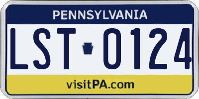 PA license plate LST0124