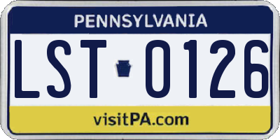 PA license plate LST0126