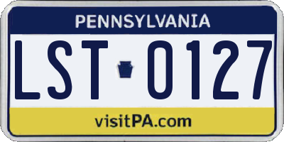 PA license plate LST0127