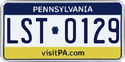 PA license plate LST0129