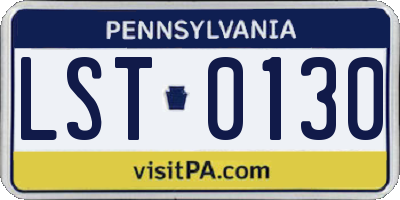 PA license plate LST0130