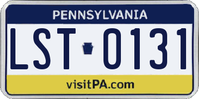 PA license plate LST0131
