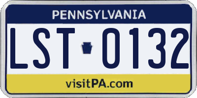 PA license plate LST0132
