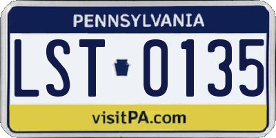 PA license plate LST0135