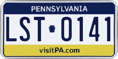 PA license plate LST0141