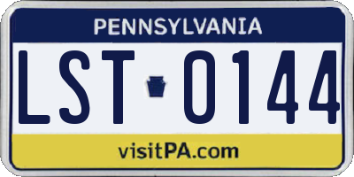PA license plate LST0144