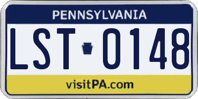 PA license plate LST0148
