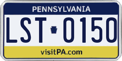 PA license plate LST0150