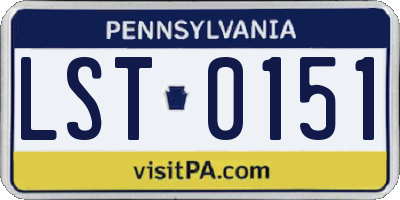 PA license plate LST0151