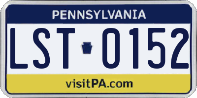 PA license plate LST0152