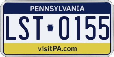 PA license plate LST0155