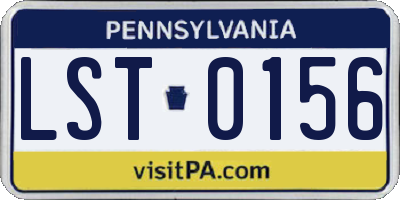 PA license plate LST0156