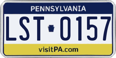 PA license plate LST0157