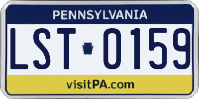 PA license plate LST0159