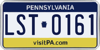 PA license plate LST0161