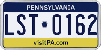 PA license plate LST0162