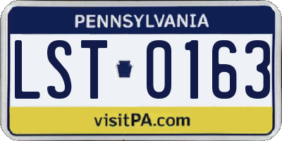 PA license plate LST0163