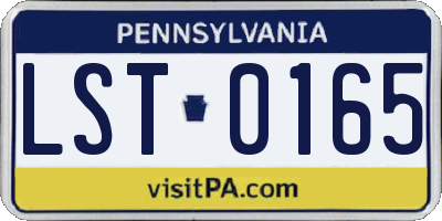 PA license plate LST0165