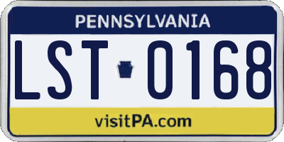 PA license plate LST0168