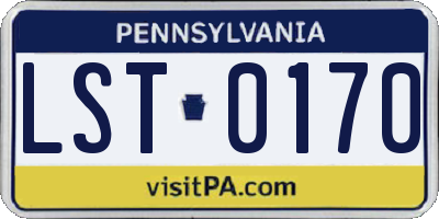 PA license plate LST0170