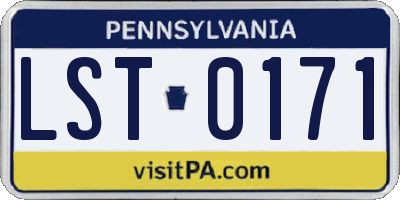 PA license plate LST0171