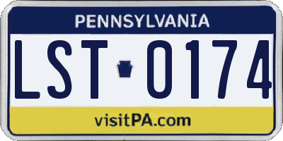 PA license plate LST0174
