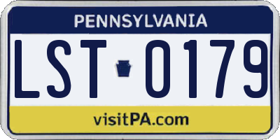 PA license plate LST0179