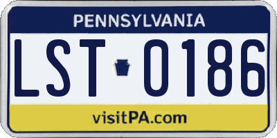 PA license plate LST0186
