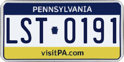 PA license plate LST0191