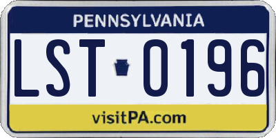 PA license plate LST0196