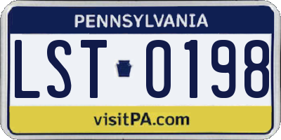 PA license plate LST0198