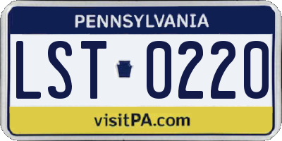 PA license plate LST0220