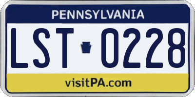 PA license plate LST0228