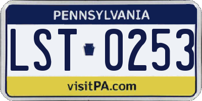 PA license plate LST0253